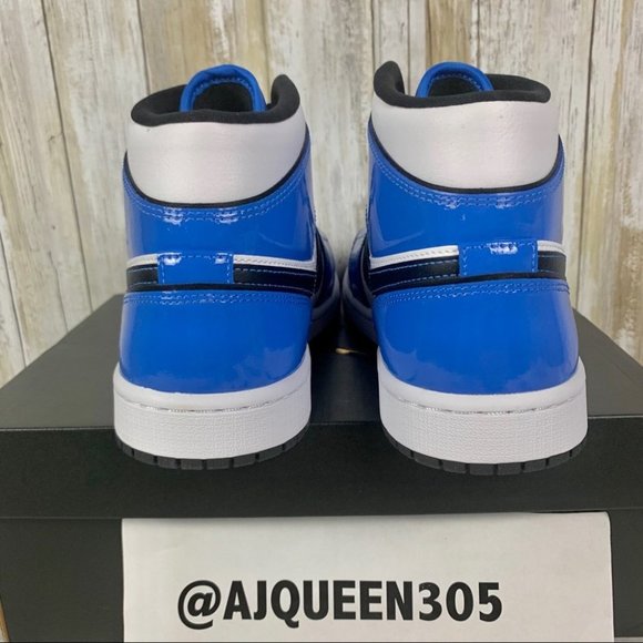 Air Jordan 1 Mid Signal Blue Men’s - Picture 5 of 8